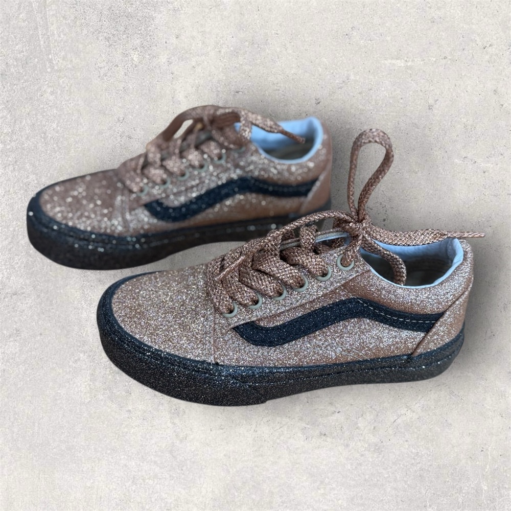 NWOT Vans Kids Glitter and Black Sneakers